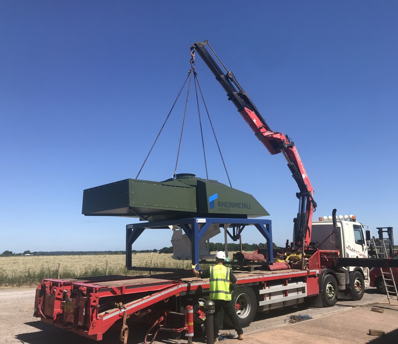 Pictured: Mock turret for Challenger 2 Main Battle Tank (CR2), manufactured by Supacat to allow validation of the internal layout and optimisation for human interface factors including evacuation.