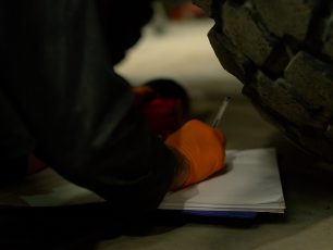 WRITING UNDER TRUCK